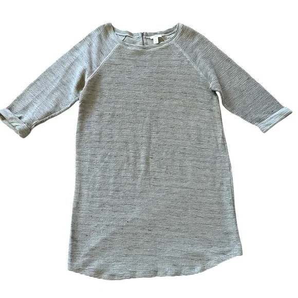 CASLON light gray ribbed 3/4 sleeve sweater dress size Medium - Picture 2 of 8